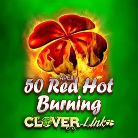 50 Red Hot Burning Clover Links casino game by Novomatic – featured logo at WinRolla Casino