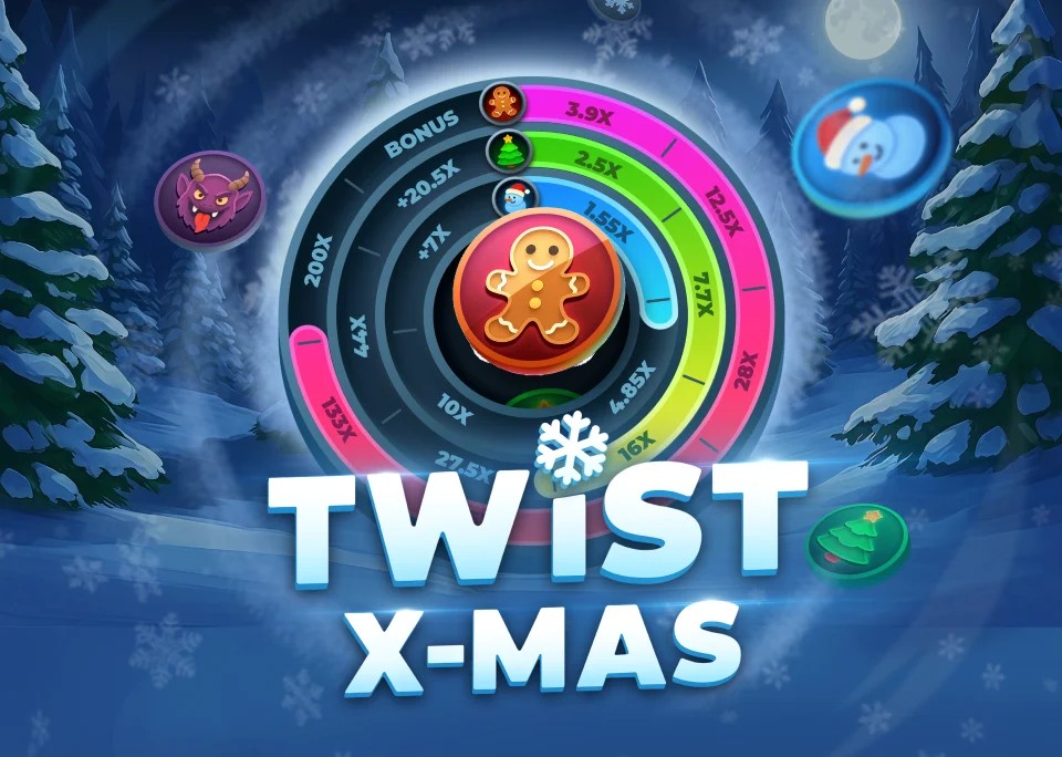Twist X-mas slot visual from InOut available on winrollaa.es